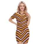 Washington Commanders zubaz Women's Polo Collar Dress