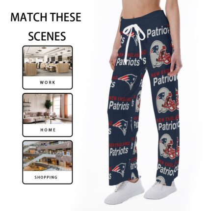 New England Patriots Zubaz All-Over Print Women's High-waisted Straight-leg Trousers