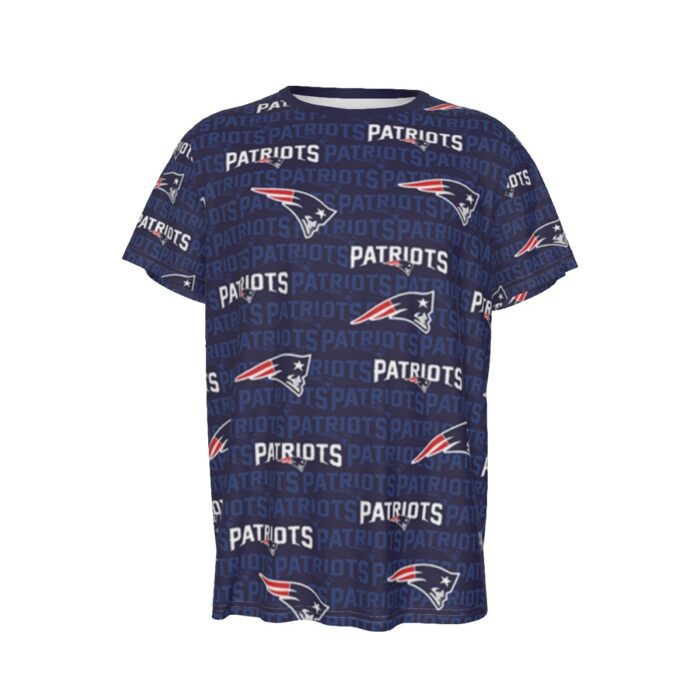New England Patriots Zubaz All-Over Print Men's Round Neck Short Sleeve T-Shirt - Image 1