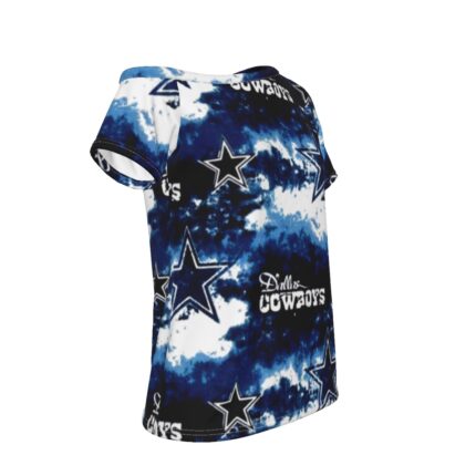 Dallas Cowboys Zubaz All-Over Print Women's Off-Shoulder T-shirt