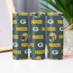 Green Bay Packers Custom 20OZ Straight Cup With Sliding Lid For The USA