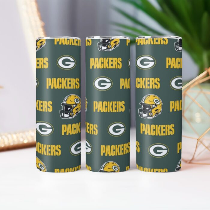 Green Bay Packers Custom 20OZ Straight Cup With Sliding Lid For The USA - Image 1