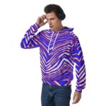 Buffalo Bills Zubaz All-Over Print Men's Raglan Pullover Hoodie - Image 2