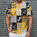 Pittsburgh Steelers All-Over Print Men's Short Sleeve T-Shirt With Sports Collar - Image 2