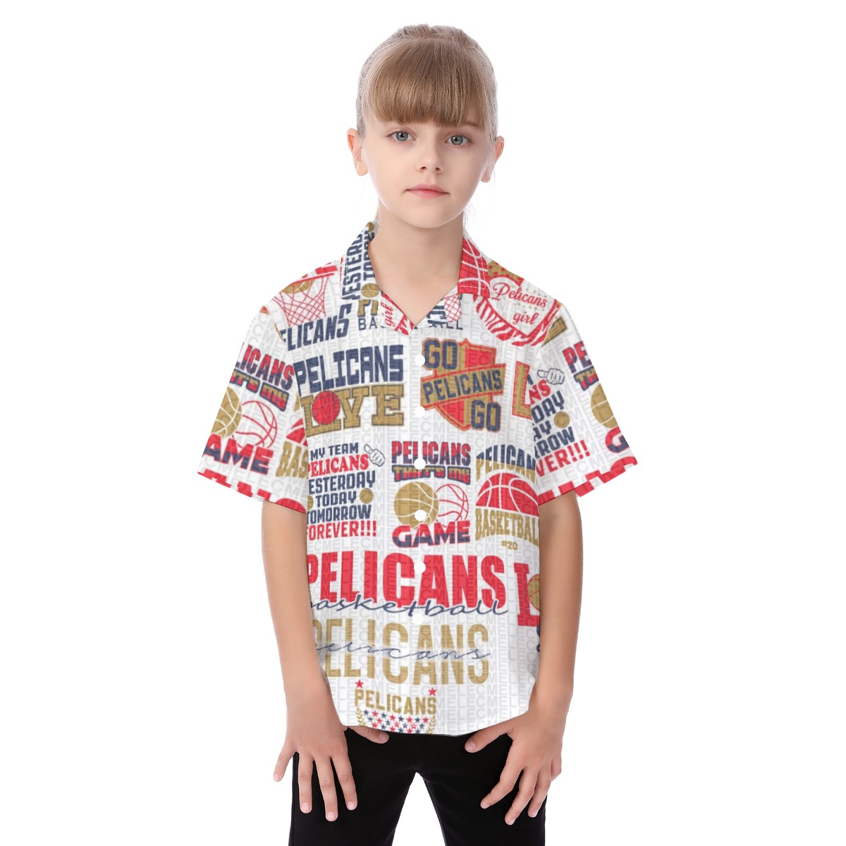 New Orleans Pelicans Kid's Hawaiian Vacation Shirt