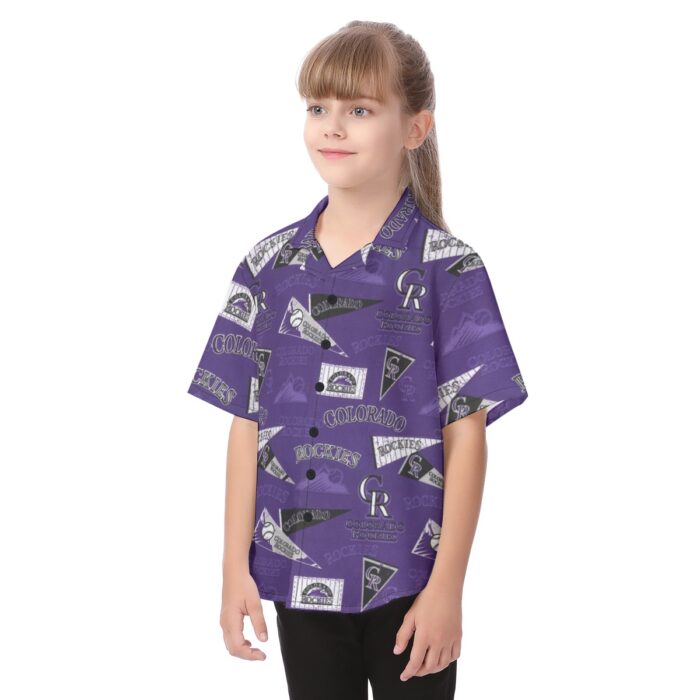 Colorado Rockies Kid's Hawaiian Vacation Shirt - Image 3