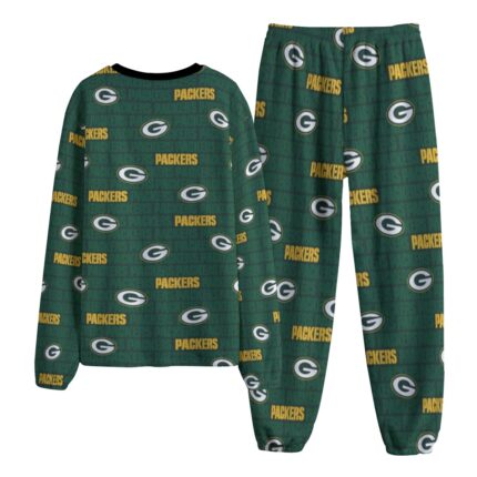 Green Bay Packers All-Over Print Unisex Thicken Pajama Suit