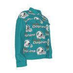Miami Dolphins Zubaz All-Over Print Unisex Lapel Jacket | 245GSM Cotton - Image 3