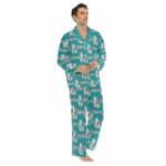 Miami Dolphins Zubaz All-Over Print Men's Lapel Pajama Set