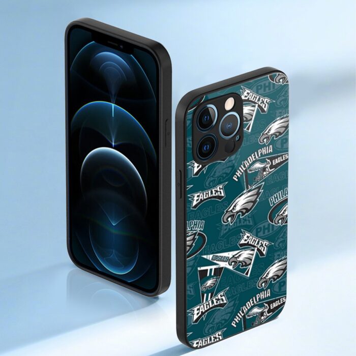 Philadelphia Eagles Zubaz iPhone 13 Series Mobile Phone Case | Glass - Image 3