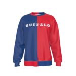 Buffalo Bills Zubaz All-Over Print Men's Heavy Fleece Sweatshirt - Image 3