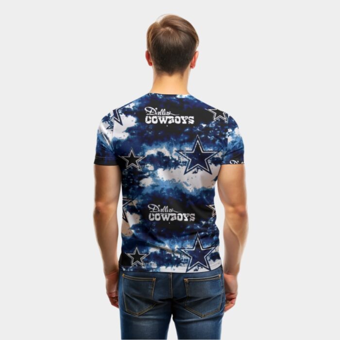 Dallas Cowboys Zubaz All-Over Print Men's O-Neck Sports T-Shirt - Image 1