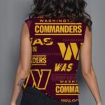 Washington Commanders Women's Round Sleeveless T-Shirt - Image 2