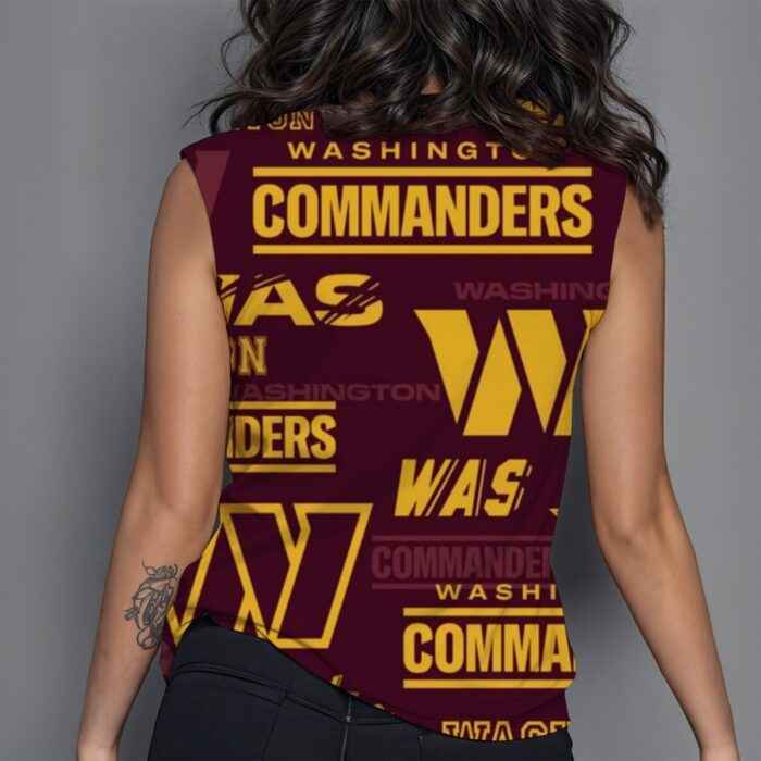 Washington Commanders Women's Round Sleeveless T-Shirt - Image 2
