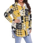 Pittsburgh Steelers Zubaz All-Over Print Women's Shirt With Long Sleeve(Plus Size)