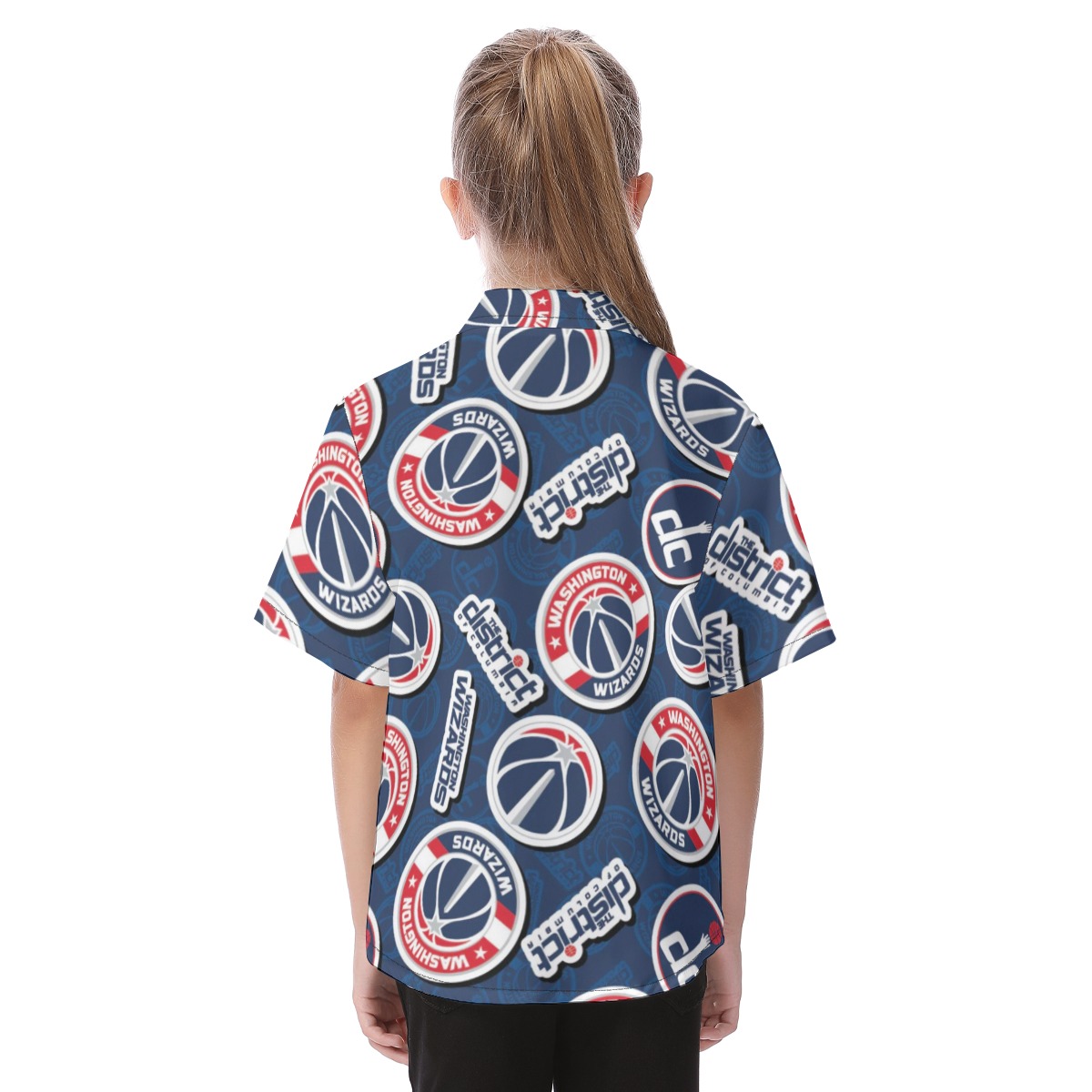 Washington Wizards Kid's Hawaiian Vacation Shirt - Image 4