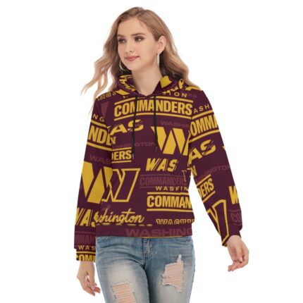 Washington Commanders Redskins Women's Slim Pullover Hoodie