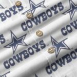 Dallas Cowboys Zubaz All-Over Print Men's Casual Hawaiian Short Sleeve Shirt | 125GSM Cotton - Image 3