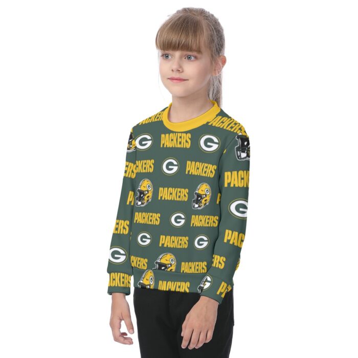 Green Bay Packers All-Over Print Kid's Sweatshirt - Image 4