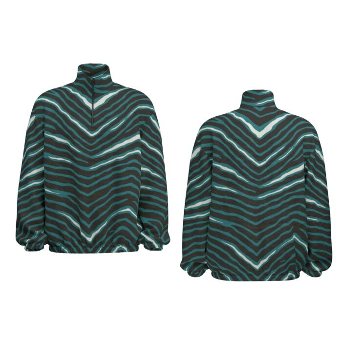 Philadelphia Eagles Zubaz All-Over Print Unisex Turtleneck Zippered Sweatshirt - Image 2