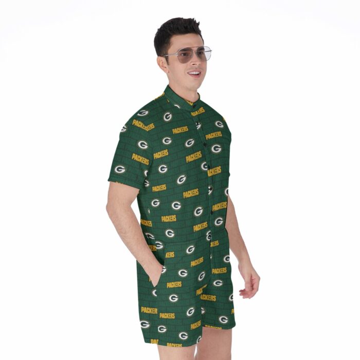 Green Bay Packers All-Over Print Men's Rompers - Image 1