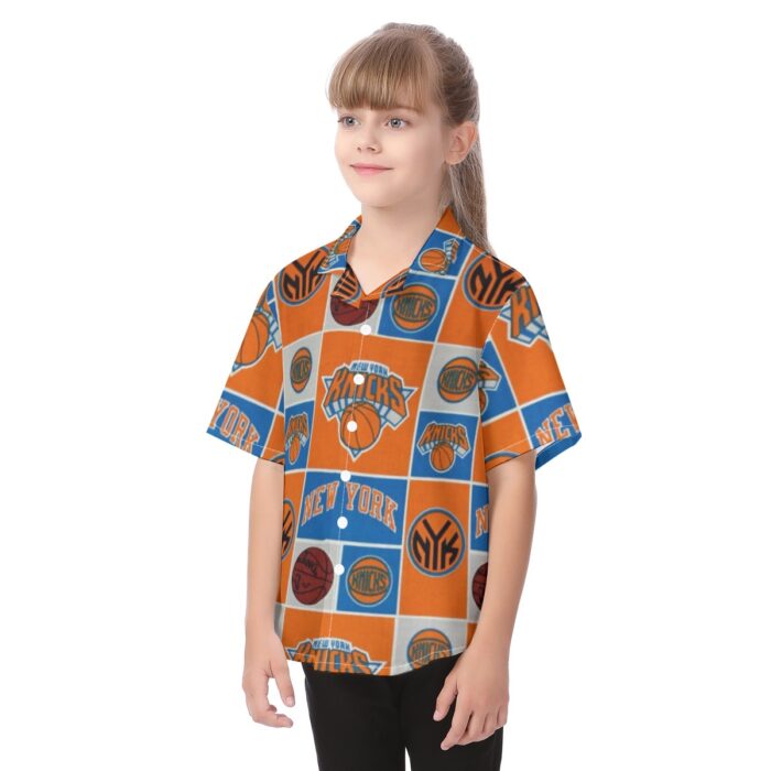 New York Knicks Kid's Hawaiian Vacation Shirt - Image 3