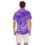 Buffalo Bills Zubaz All-Over Print Men's Deep V-neck Short Sleeve T-shirt - Image 7