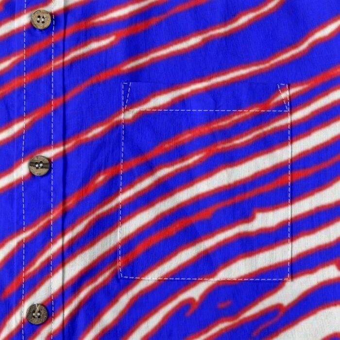 Buffalo Bills Zubaz All-Over Print Men's Casual Lapel Long Sleeve Shirt|125GSM Cotton - Image 4