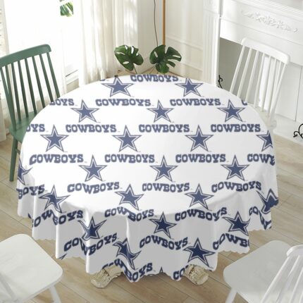 Dallas Cowboys Zubaz Waterproof tablecloth | Round 180(gsm)