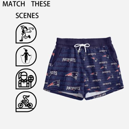 New England Patriots Zubaz All-Over Print Women's Casual Shorts