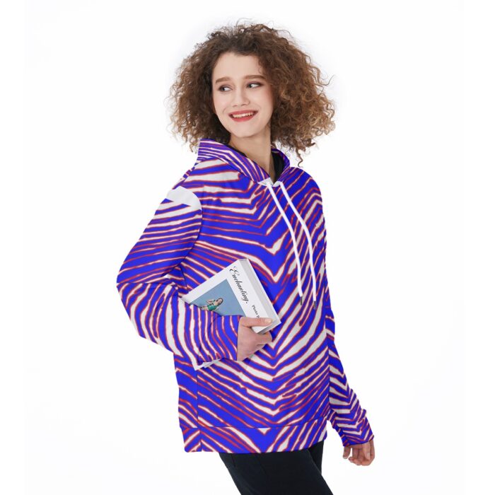 Buffalo Bills Zubaz All-Over Print Women's Pullover Hoodie - Image 4