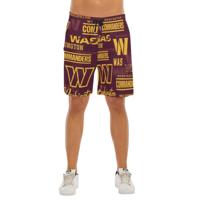 Washington Commanders  Beach Shorts With Elastic Waist - Image 1
