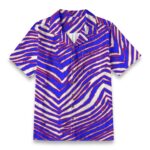 Buffalo Bills Zubaz All-Over Print Men's Casual Hawaiian Short Sleeve Shirt | 125GSM Cotton - Image 6