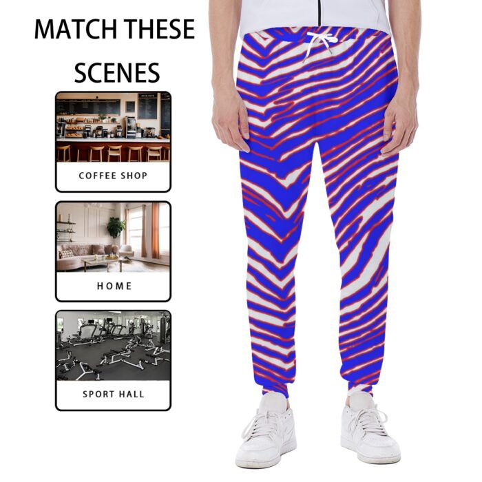Buffalo Bills Zubaz All-Over Print Men's Sweatpants - Image 5