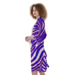 Buffalo Bills Zubaz All-Over Print Women's Satin Kimono Robe