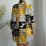 Pittsburgh Steelers Zubaz All-Over Print Women's Long Sleeve Shirt Dress