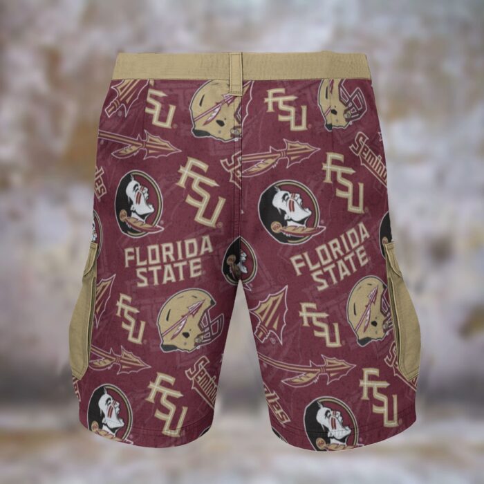 Florida State Seminoles burgundy Cargo Shorts - Image 3