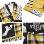 Pittsburgh Steelers All-Over Print Men's Borg Fleece Robe - Image 3