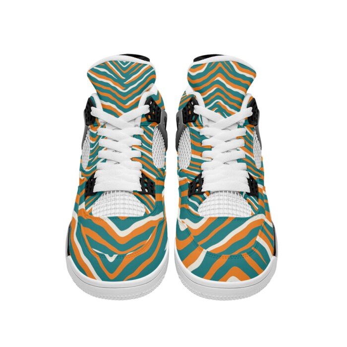Miami Dolphins Zubaz All-Over Print Men's Air Cushion Basketball Shoes - Image 4