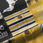 Pittsburgh Steelers Zubaz All-Over Print Men's Breathable Cotton Shirt|125GSM