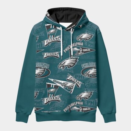 Philadelphia Eagles Zubaz All-Over Print Men's Pullover Hoodie