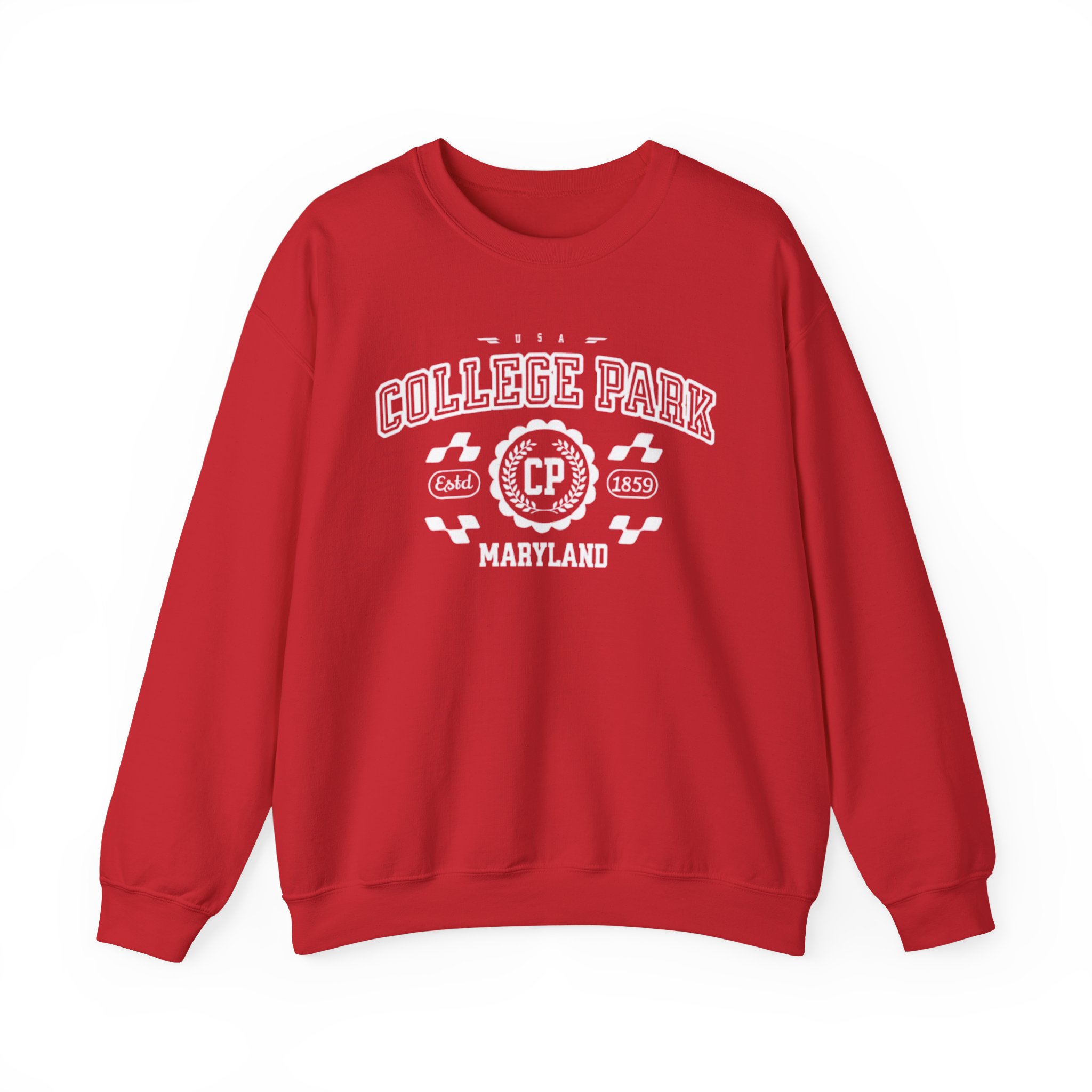 College Park Maryland MD Vintage Athletic Sports Sweatshirt - Unisex Crewneck - Image 21