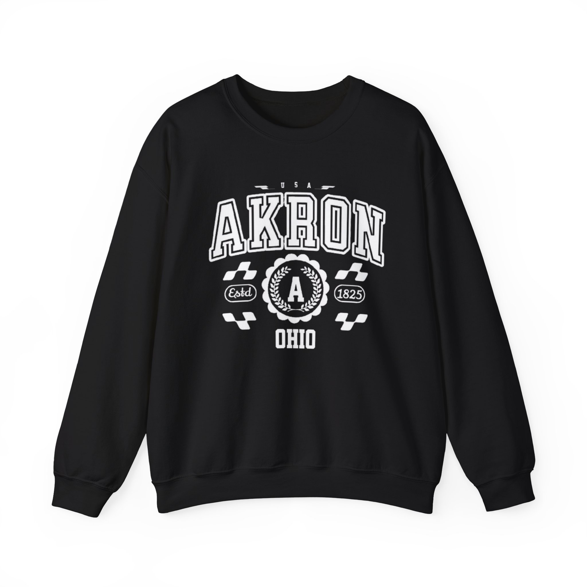 Akron Ohio athletic Vintage and Retro Style Crewneck Sweatshirt