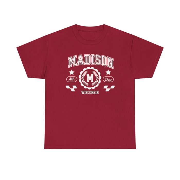 WI Vintage Athletic Sports Design Cotton Tee Madison Wisconsin T-Shirt - Image 33