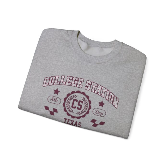 College Station Texas Sweatshirt - Unisex Vintage Athletic Crewneck sweater or hoodie - Image 11