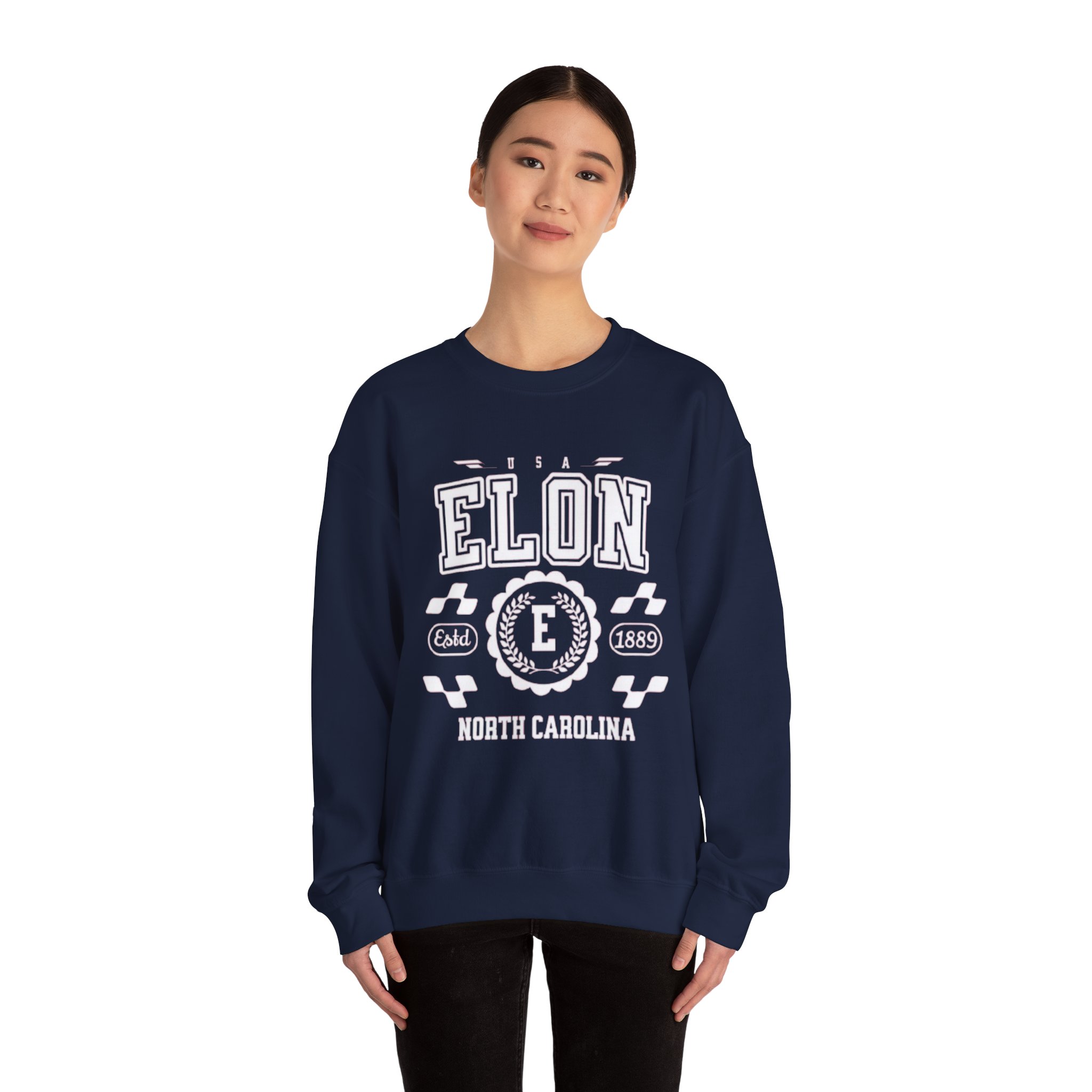 Elon North Carolina Sweatshirt - Unisex Vintage Athletic Crewneck - Image 24