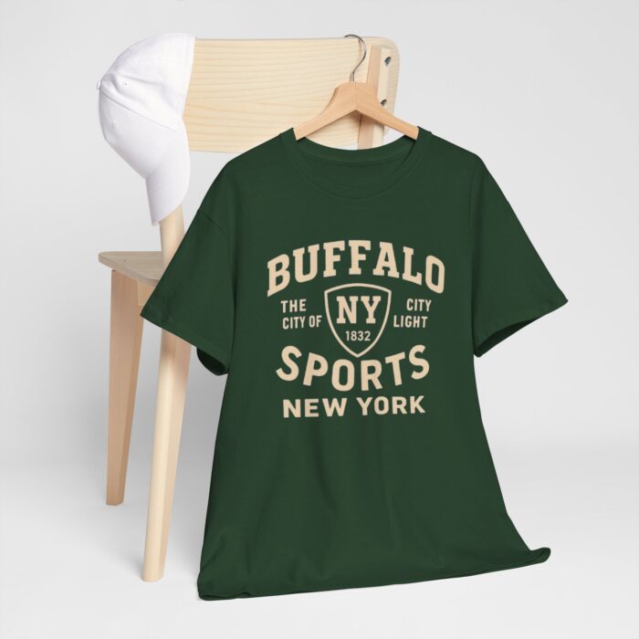 Buffalo NY Sports Tee | Unisex Heavy Cotton T-Shirt for Sports Fans, Gift for New Yorkers, Casual Wear, Team Spirit Wear - Image 4