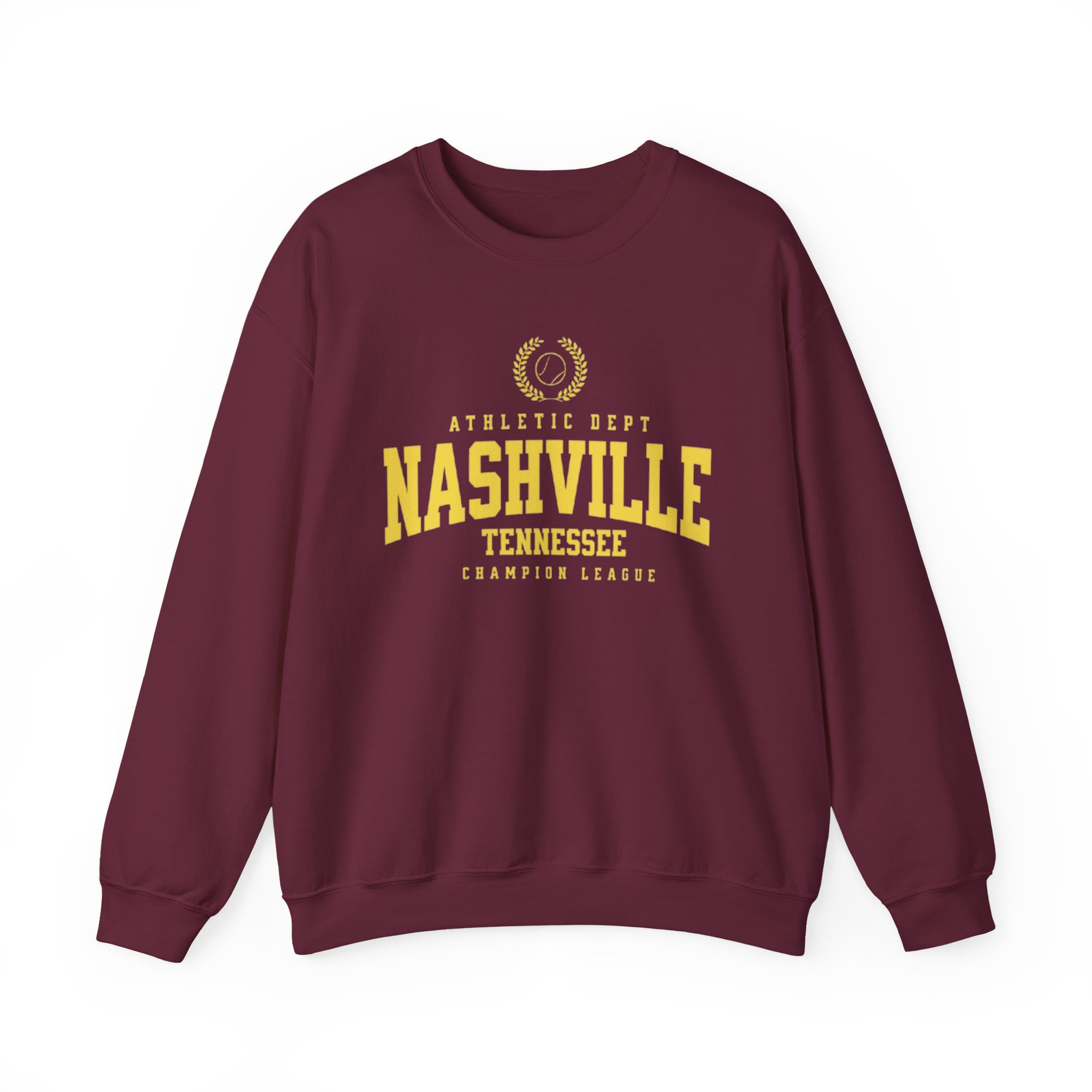 Nashville Tennessee Urban Varsity Crewneck Sweatshirt Music City Style Meets Athletic Flair - Image 5