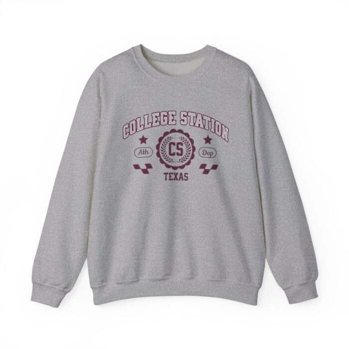 College Station Texas Sweatshirt - Unisex Vintage Athletic Crewneck sweater or hoodie - Image 9
