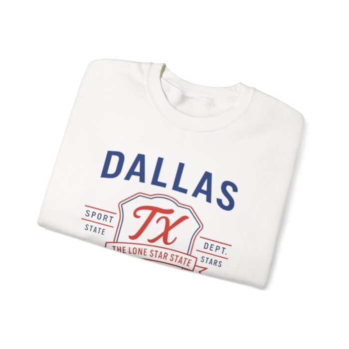 Dallas TX Athletic Dept Crewneck Sweatshirt | Unisex Sporty Casual Wear & Texas Souvenir Gift - Image 7
